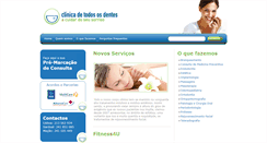 Desktop Screenshot of clinicatodososdentes.com