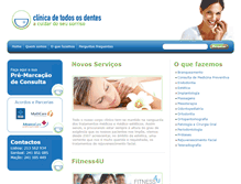 Tablet Screenshot of clinicatodososdentes.com